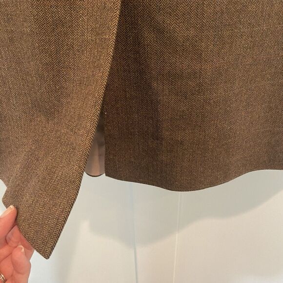 Ralph Lauren LRL Suit Jacket 46S Brown 100% Wool Blazer Sports Coat Herringbone - Picture 9 of 16